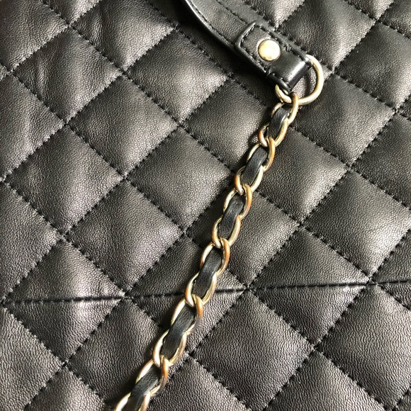 Vintage Donna Karan DKNY Quilted Leather Tote Bag - Picture 7 of 8